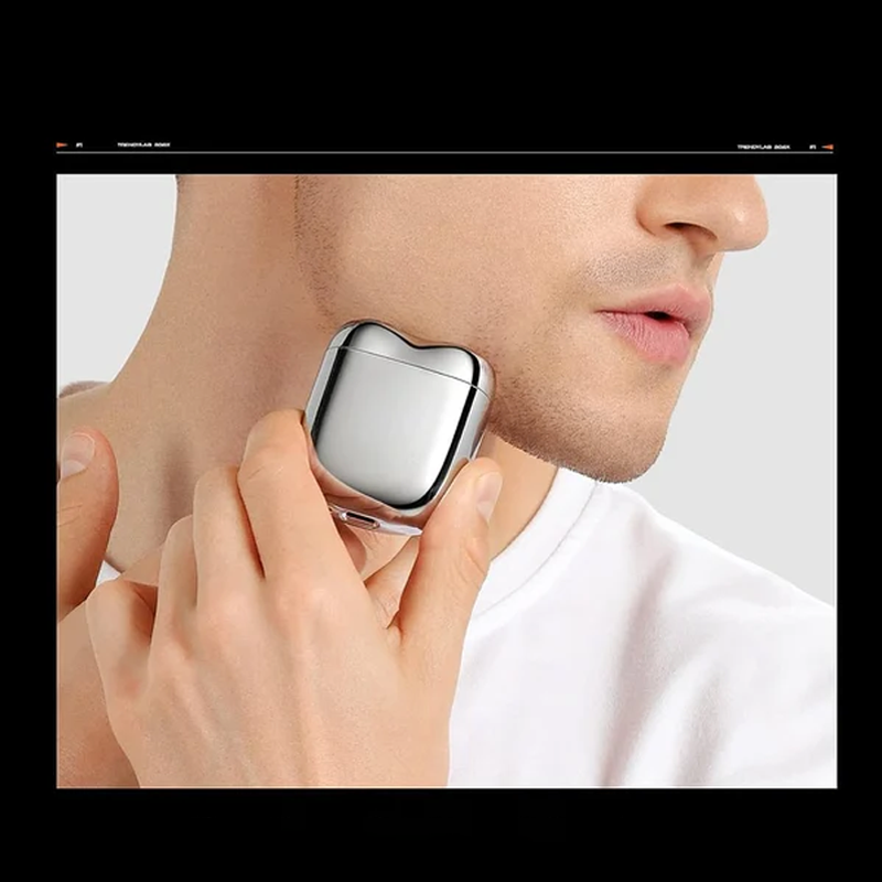 Oppladbar, Vanntett, Kompakt Elektrisk Barberhøvel for Hjem, Bil, Reise