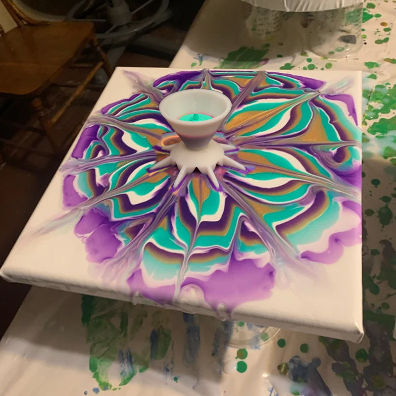 Helling av maling Blomst delt kunstbeger