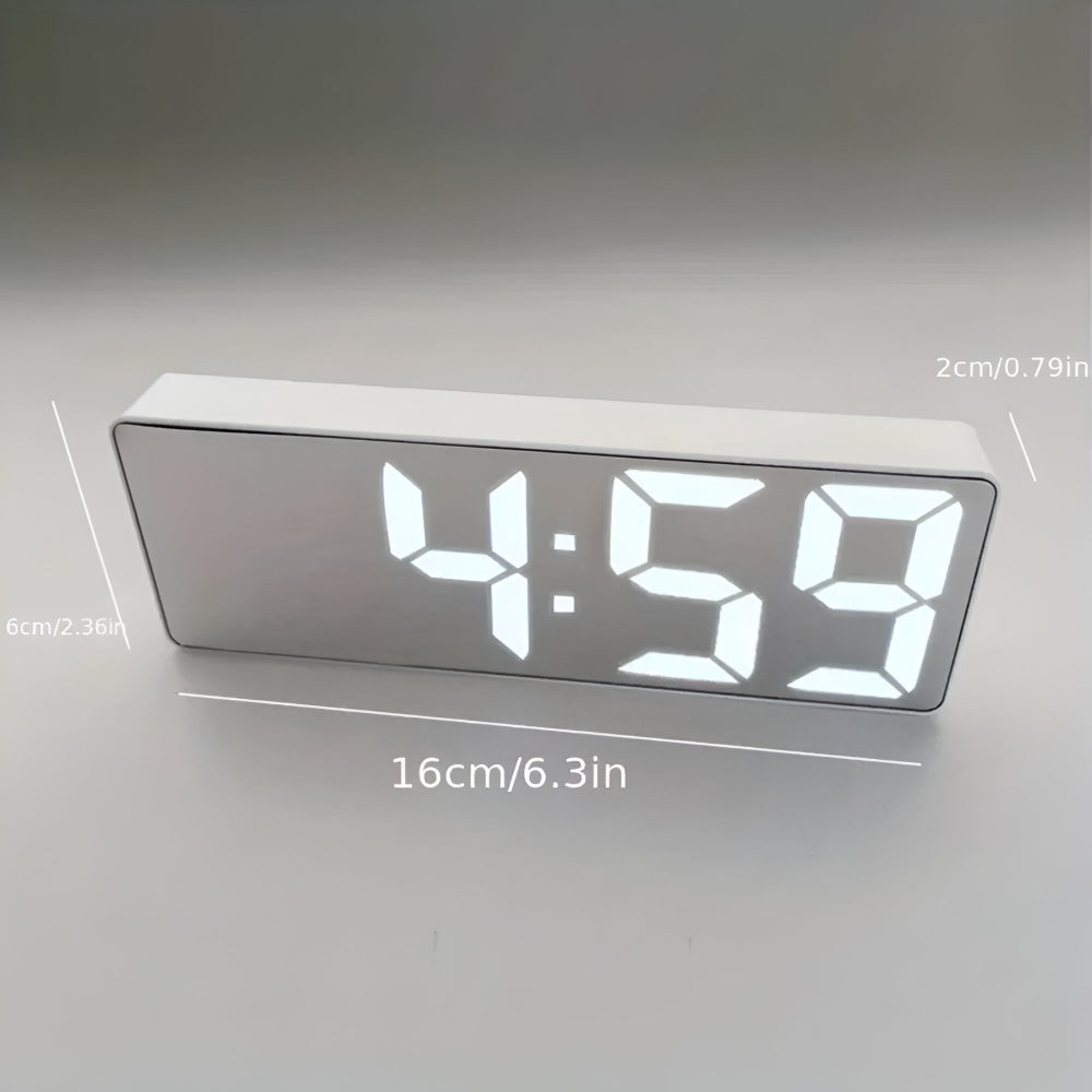 Digital LED-vekkerklokke med speil