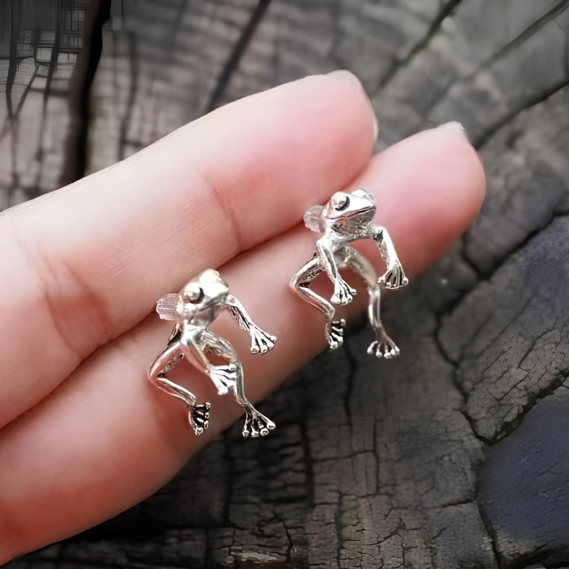 Jewelance™ FrogEarrings 1+1 GRATIS: Søte Temperament Frosk Stud Øredobber