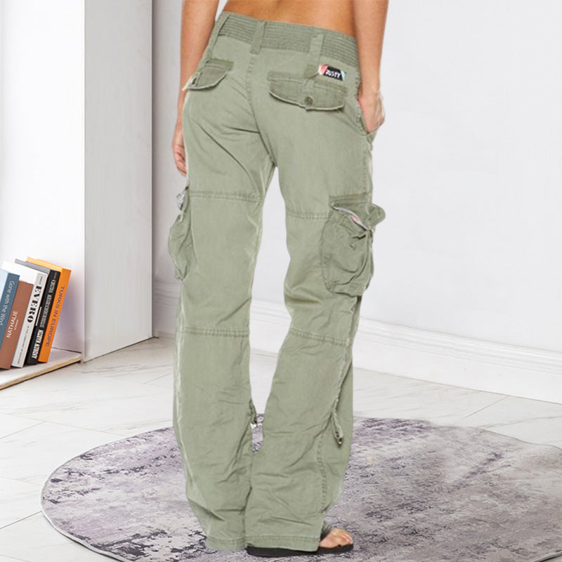 Løs cargobukser med flere lommer