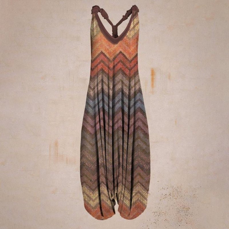 Forhåndssalg - Tanktop jumpsuit med tropisk trykk - NordHjem