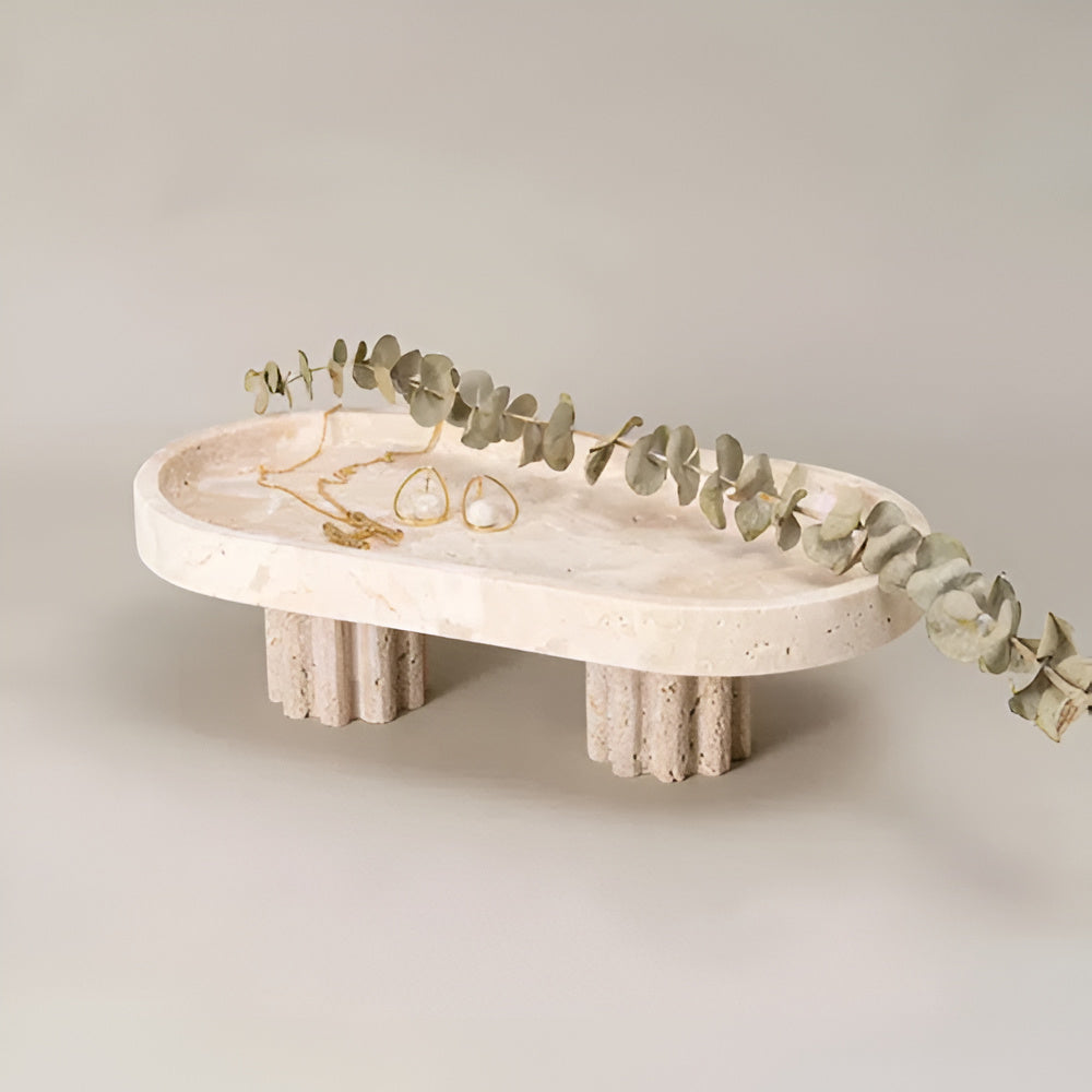 Pietra brett i naturlig travertin – Oval