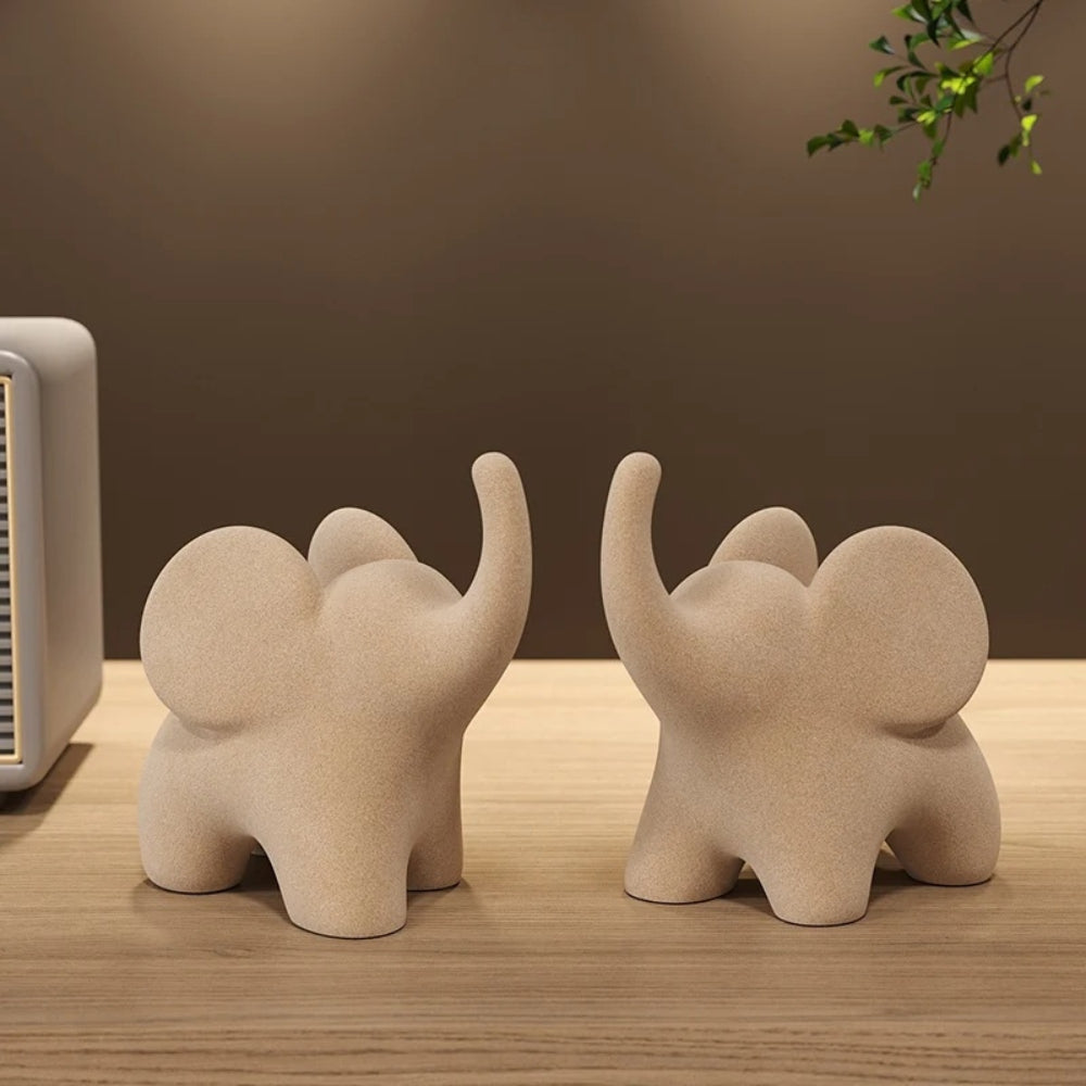 Eklektiske elefantfigurer i resin – Scarlet Dream