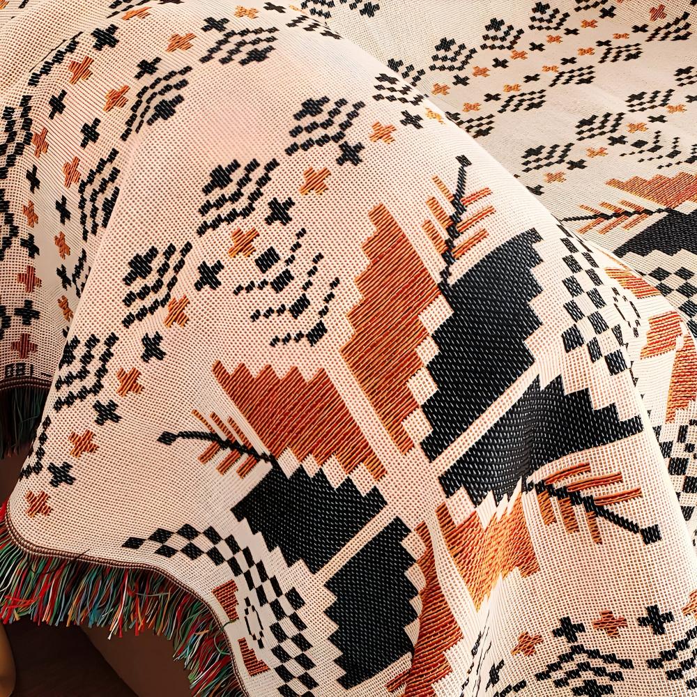 Piknikmatte med marokkansk boho-mønster
