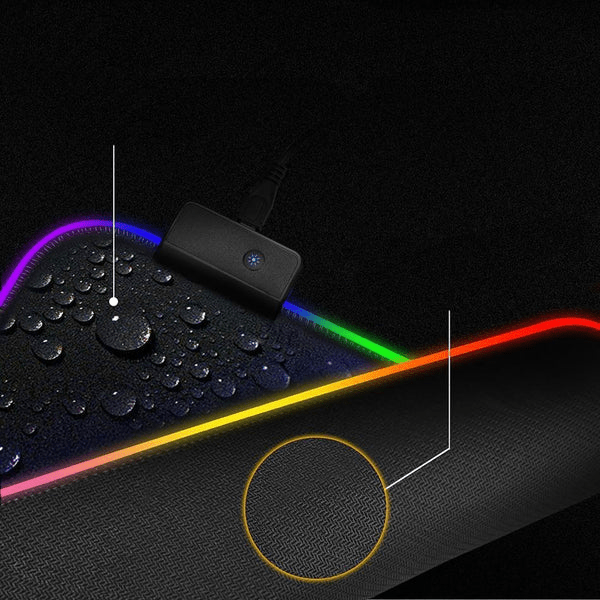 RGB Gaming Musematte med 13 Lysmoduser, Nano - Teksturert Overflate & Skli - Sikker Bunn - NordHjem