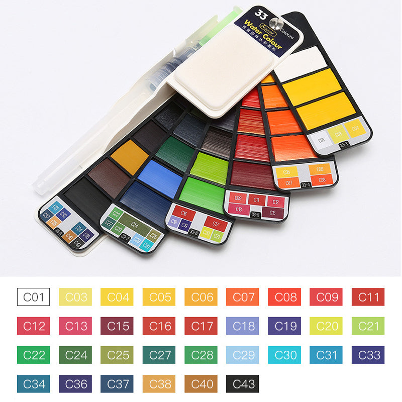 Solid Gouache Pigment Palette - la kreativiteten tale!
