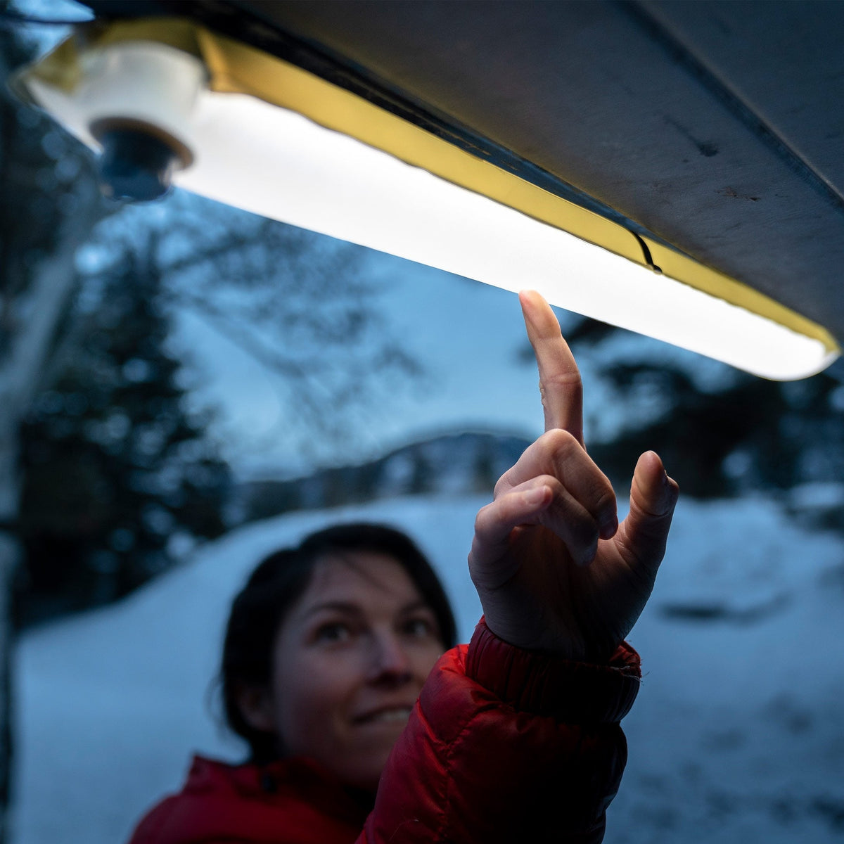 Bærbar oppustelig sammenfoldelig lampe