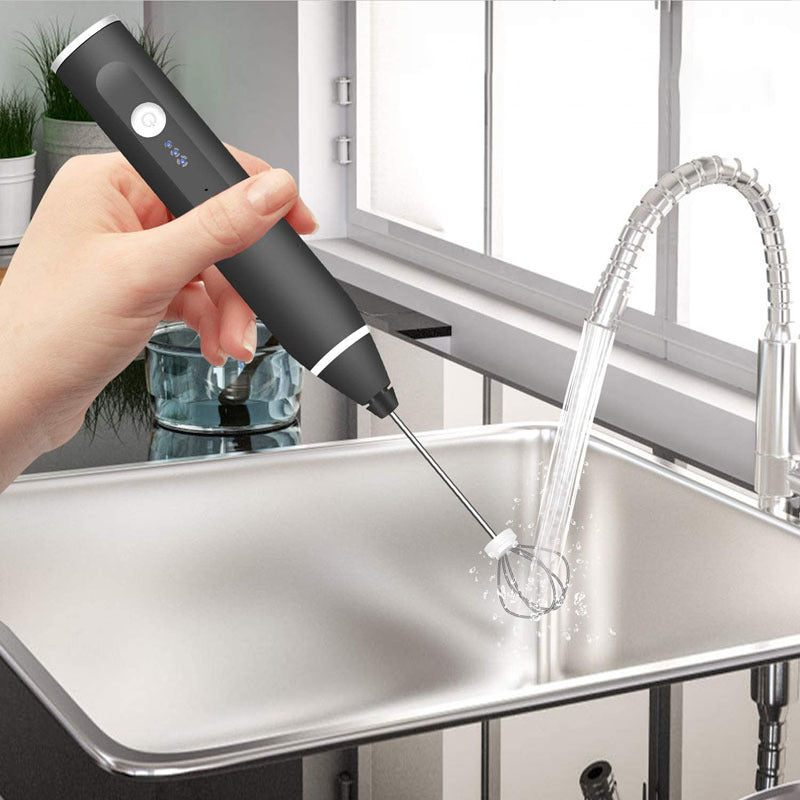 Håndholdt 2 i 1 elektrisk miniskummer og visp