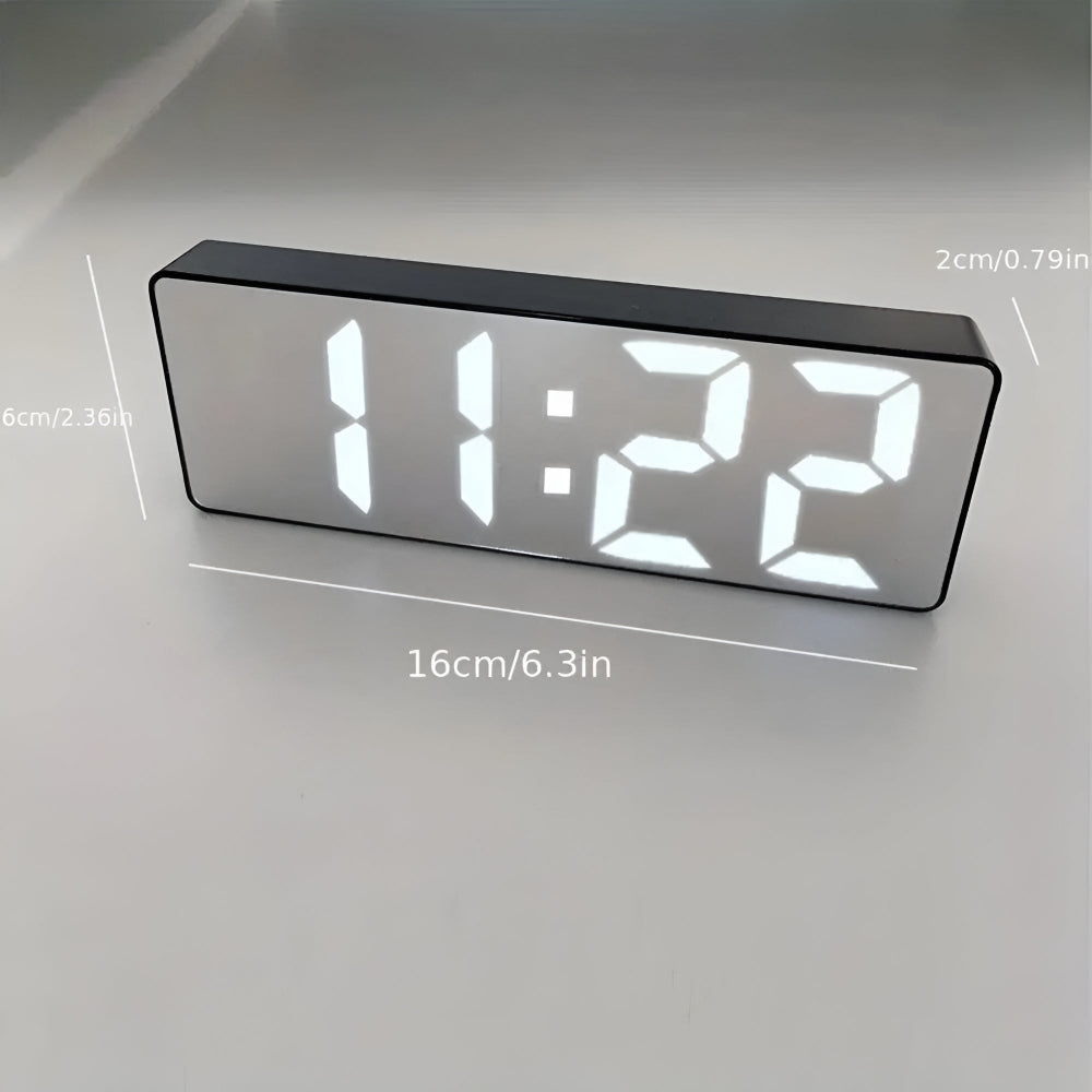 Digital LED-vekkerklokke med speil