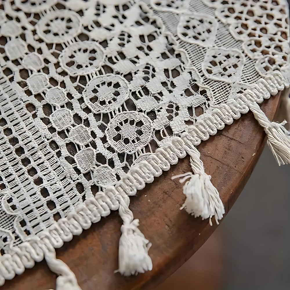 Elegant heklet boho-gardin