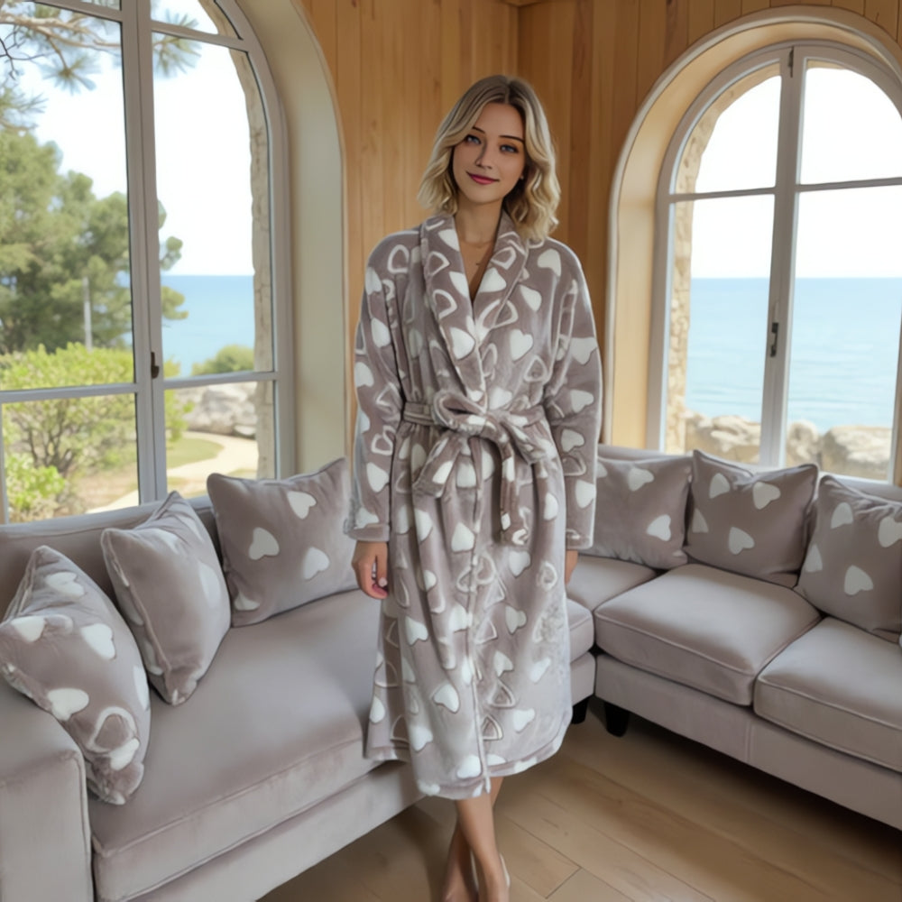 Badekåpe i myk fleece – S