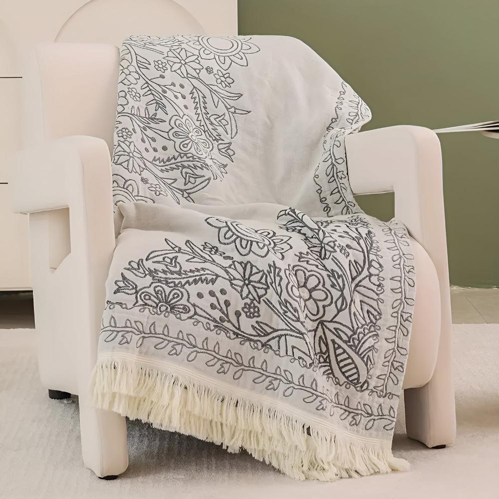 Skandinavisk elegant bomullspledd