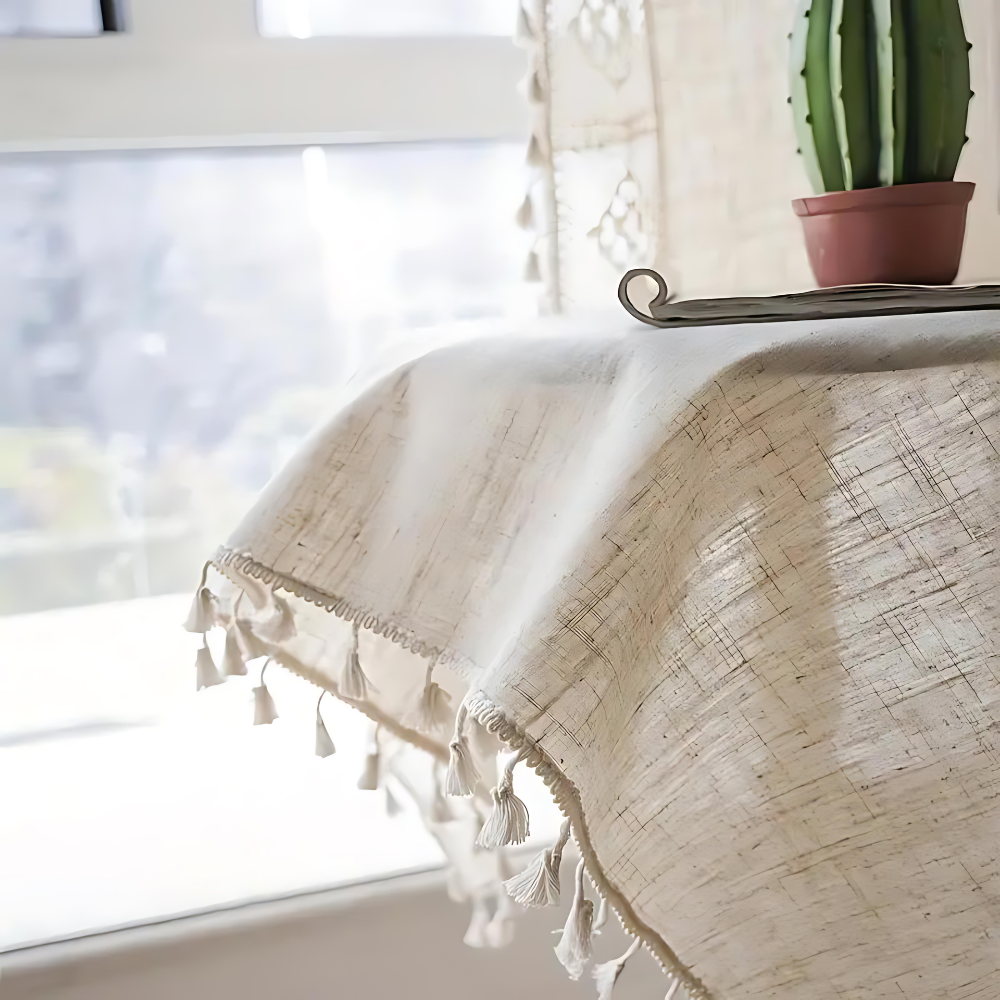 Geometrisk lingardin i landlig stil