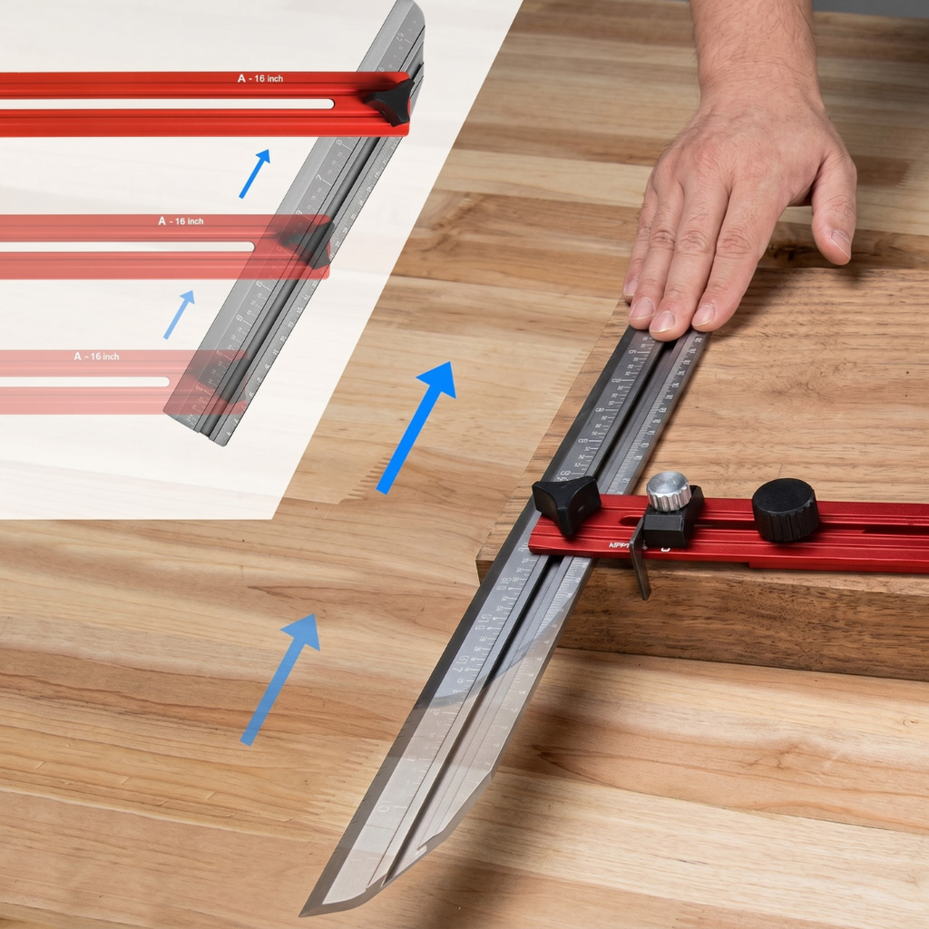 AngleStep™ | Justerbart trappetrinmåleværktøj i aluminiumslegering
