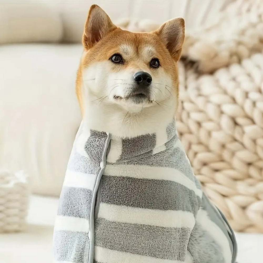 Skånsom tørkekåpe til hunden