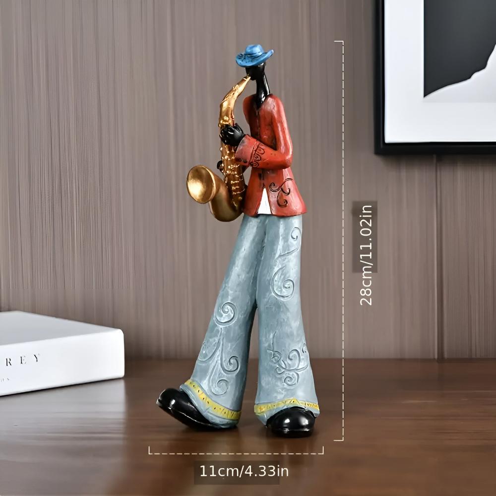 Resinfigur av jazzband
