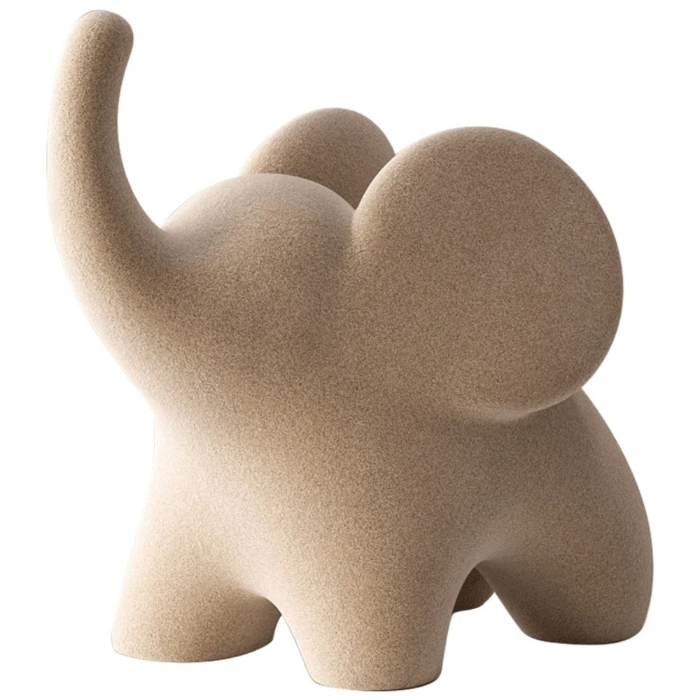 Eklektiske elefantfigurer i resin