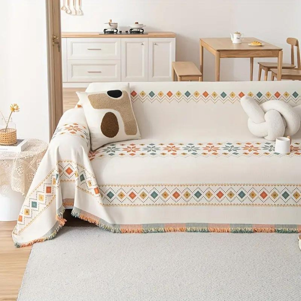 Stilrent boho-sofatrekk