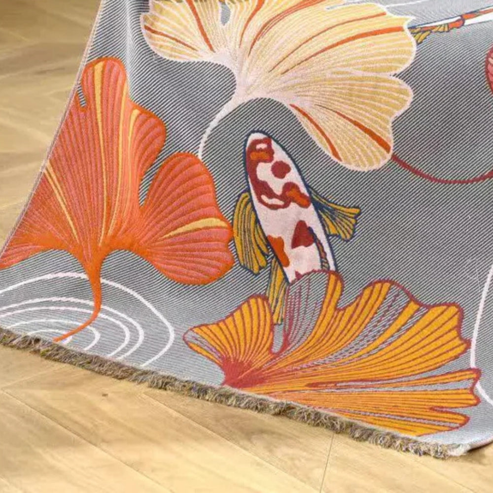 Elegant gashåndkle med koikarper