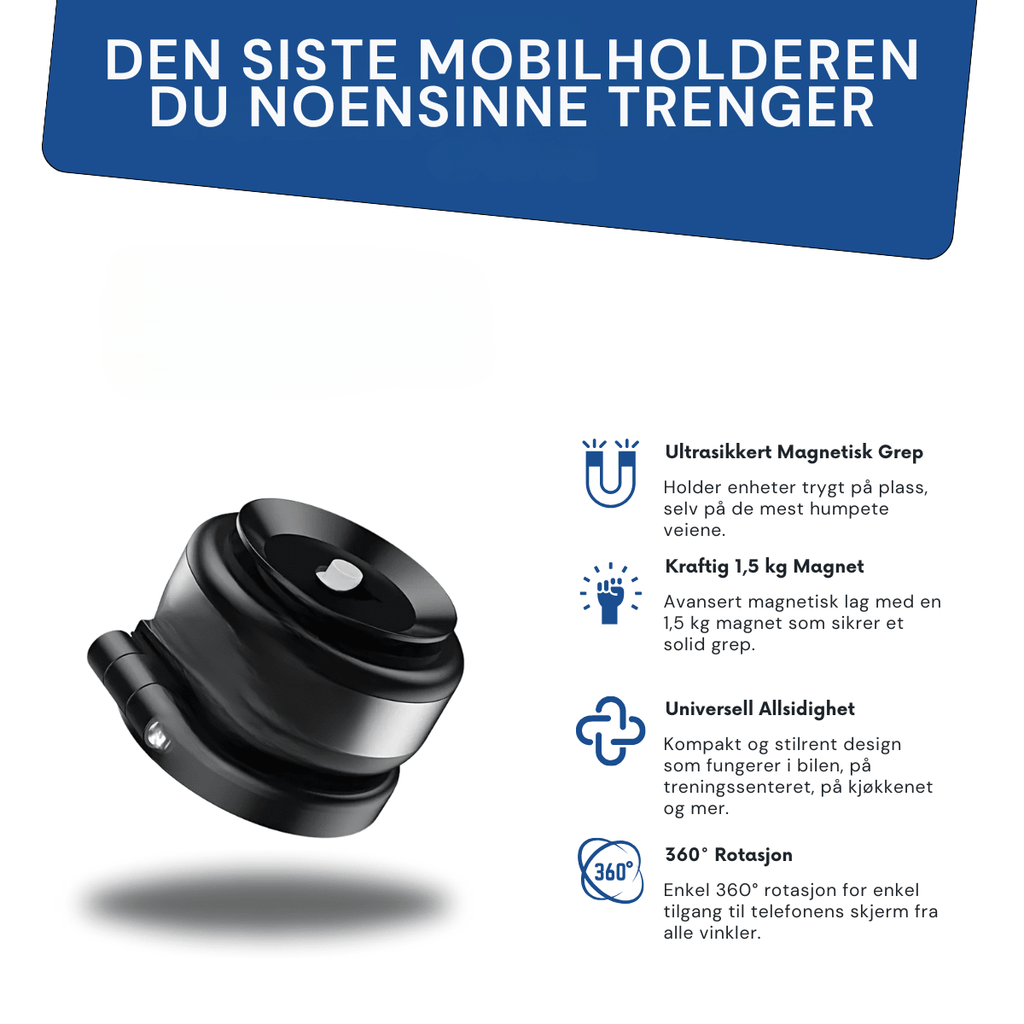 MagHold Pro – 360° Magnetisk Enhetsfeste - NordHjem