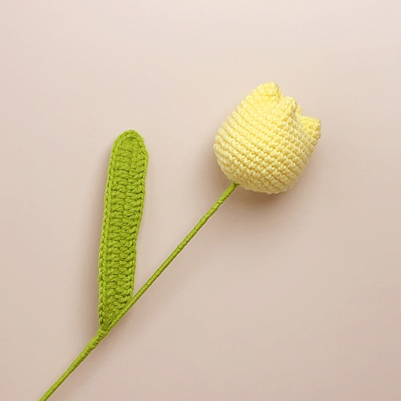 Håndlaget Heklet 3D Tulipan