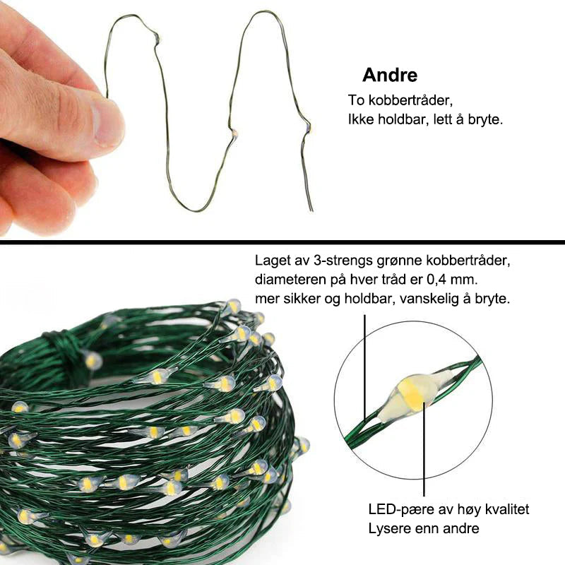 Vanntett LED-lysslynge med fjernkontroll