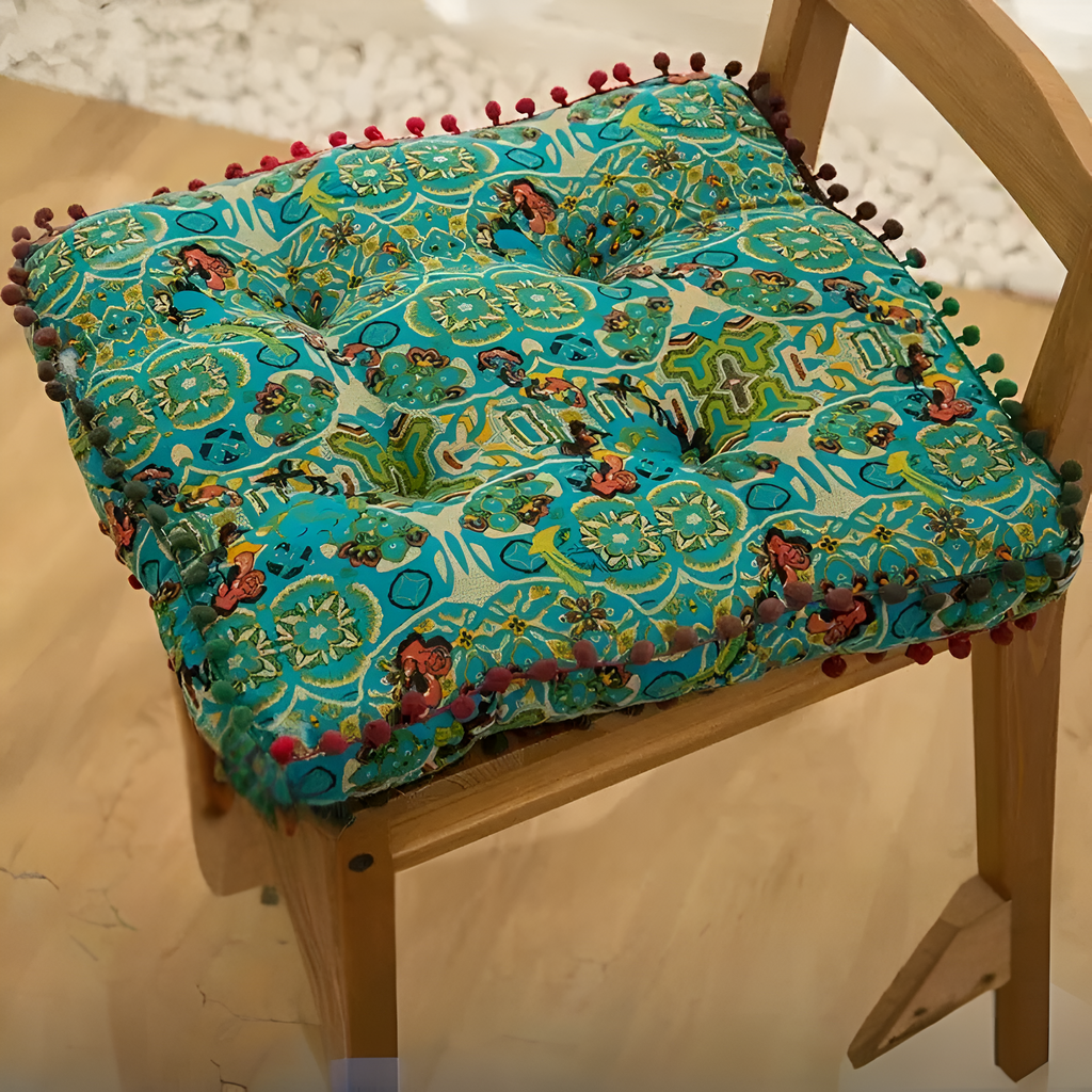 Bohemsk brodert gulvpute