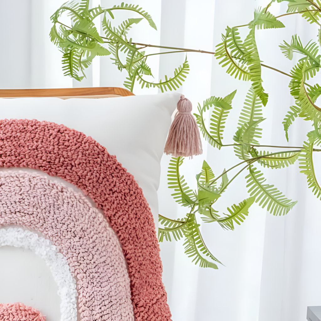 Tuftet brodert boho-putetrekk