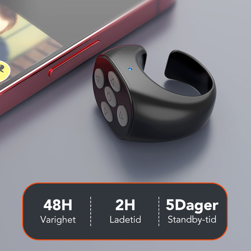 Trådløs Bluetooth-fjernbetjening med fingerspidserne