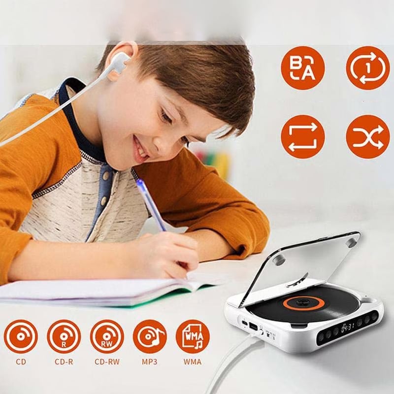 Bærbar Bluetooth-kompatibel CD-spiller