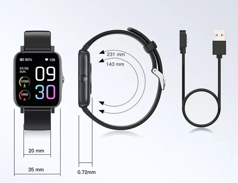 Vanntett smartklokke med sports armbånd