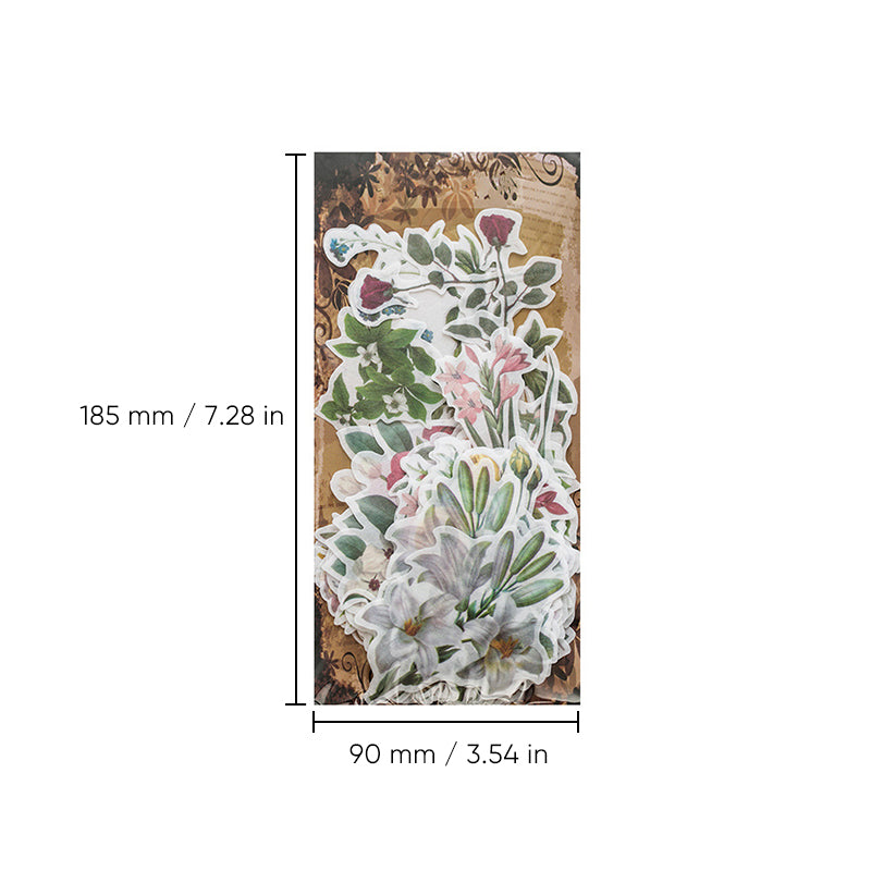 PET-klistremerkesett i Memory Garden-serien