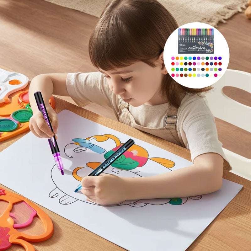 Fargeleggingslysstift Graffiti Markeringspenner