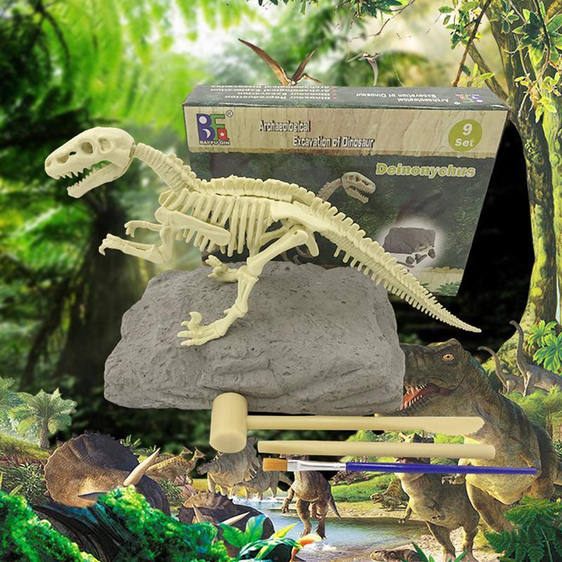 Gør-det-selv arkæologisk dinosaur-fossil legetøj