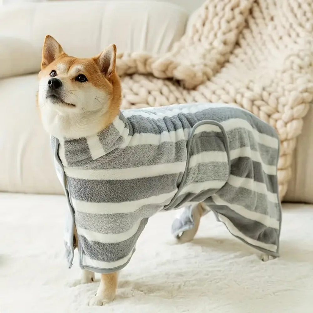 Skånsom tørkekåpe til hunden