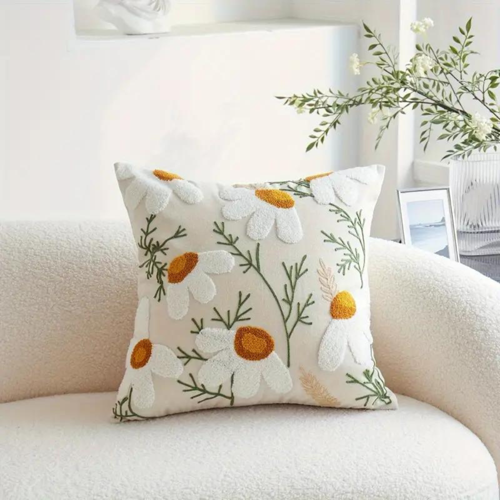 Elegant putetrekk med plantemønster