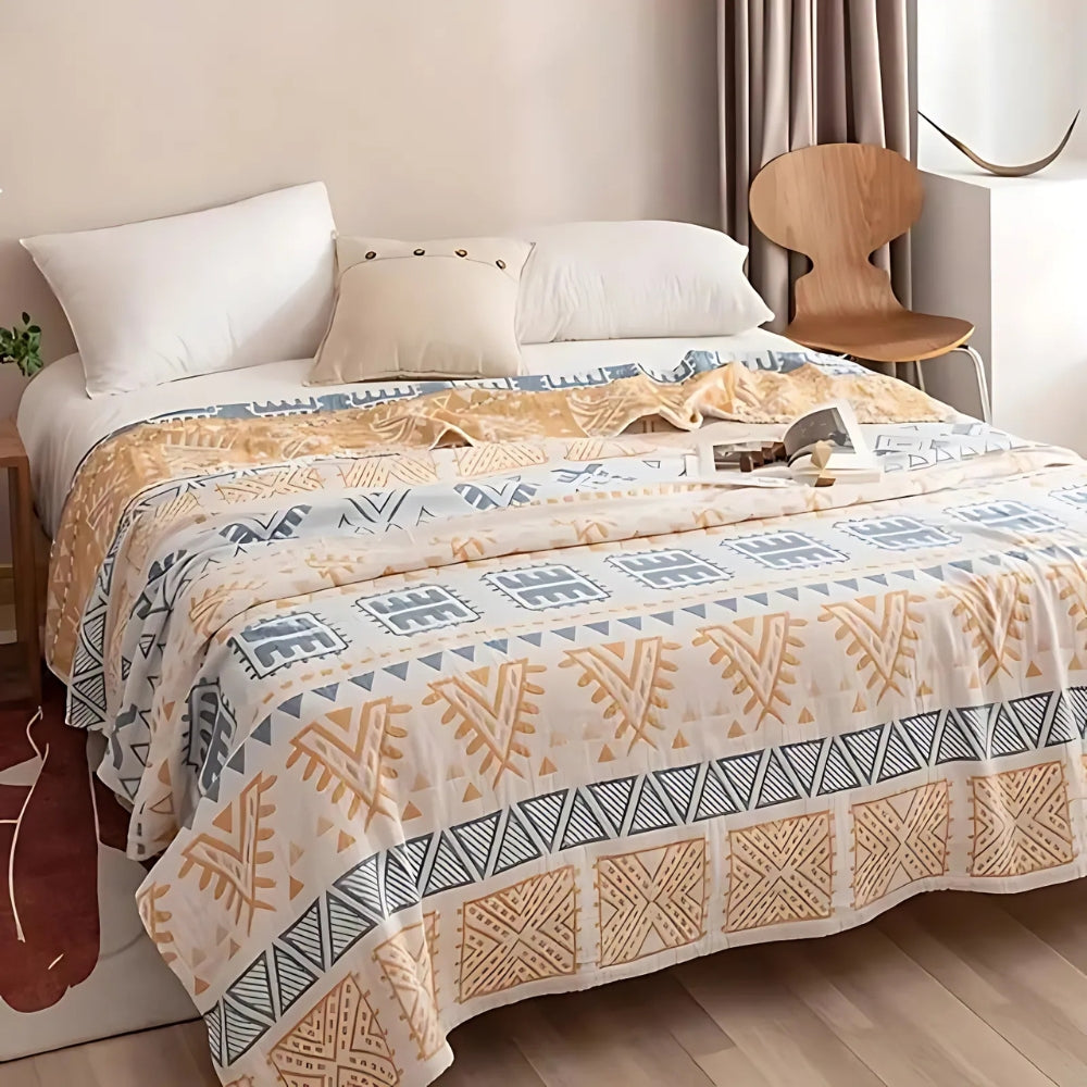 Aztec Layers pledd i ren bomull – 59"x79"