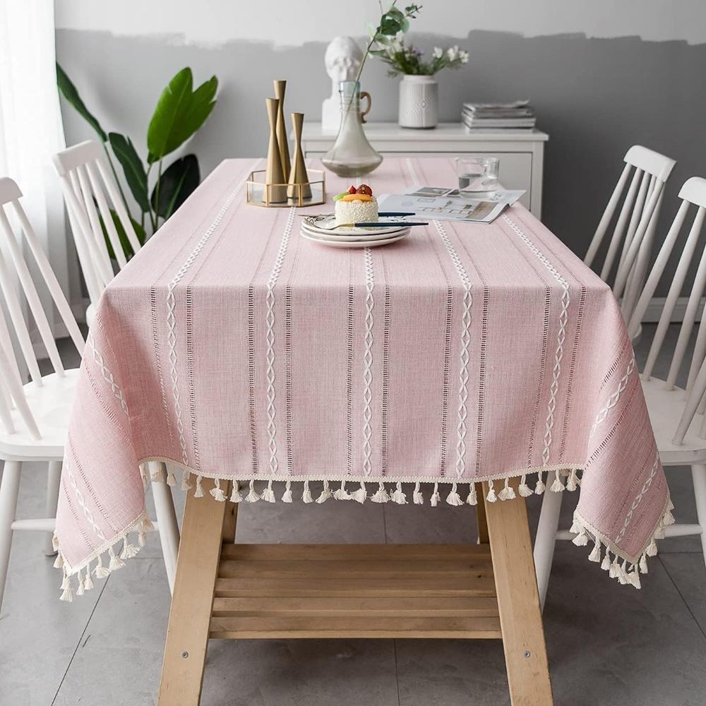 Elegant duk i bomull og lin