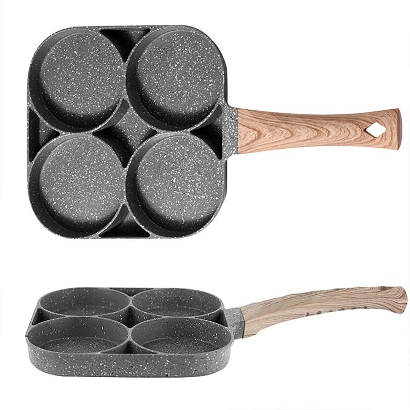 Fire kopper stekepanne