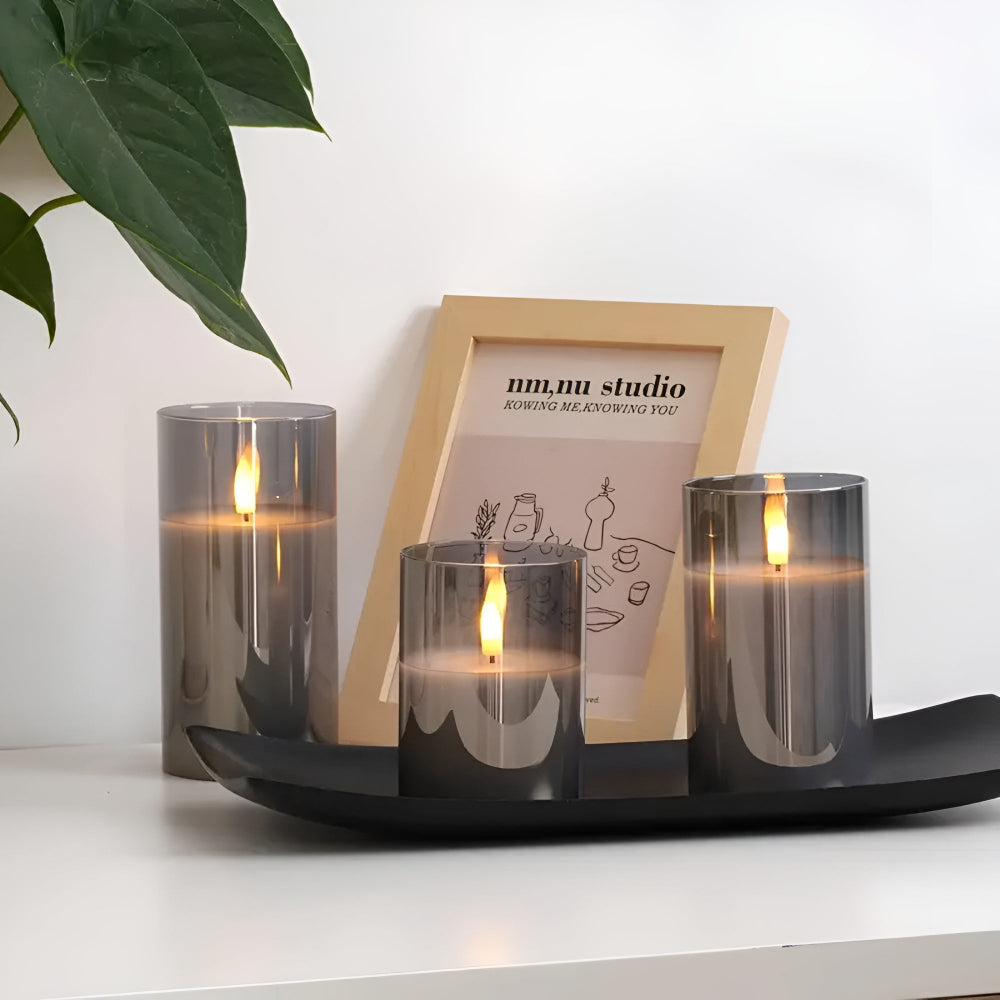 Eteriske 3D-lys uten flamme | Sett med 3