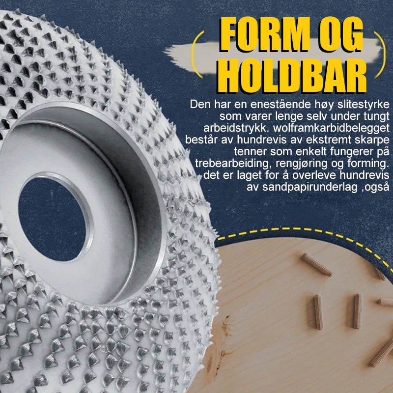 Trebearbeiding vinkelslipfat