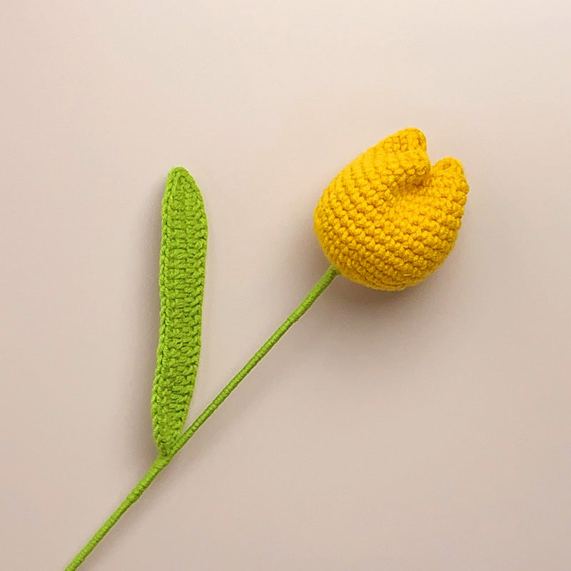 Håndlaget Heklet 3D Tulipan