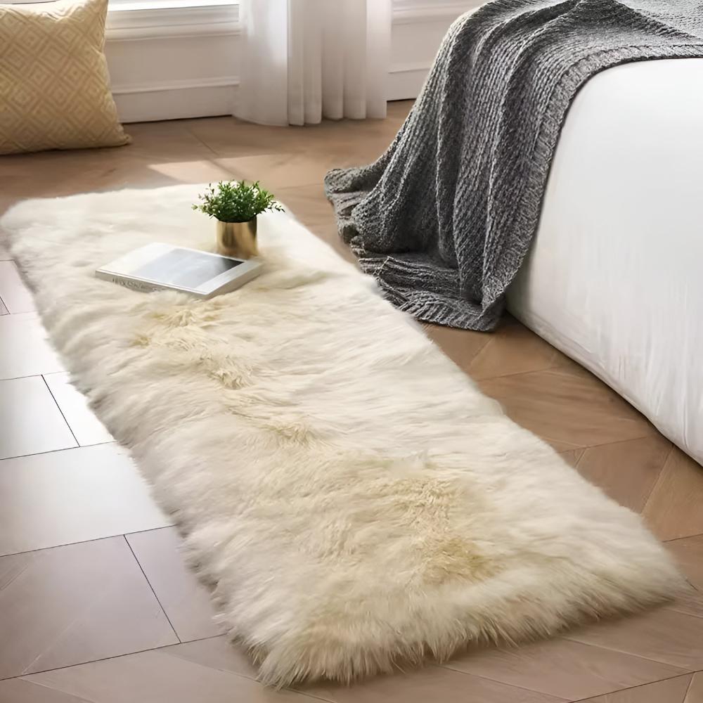 Plysjtrekk til sofaen i syntetisk pels