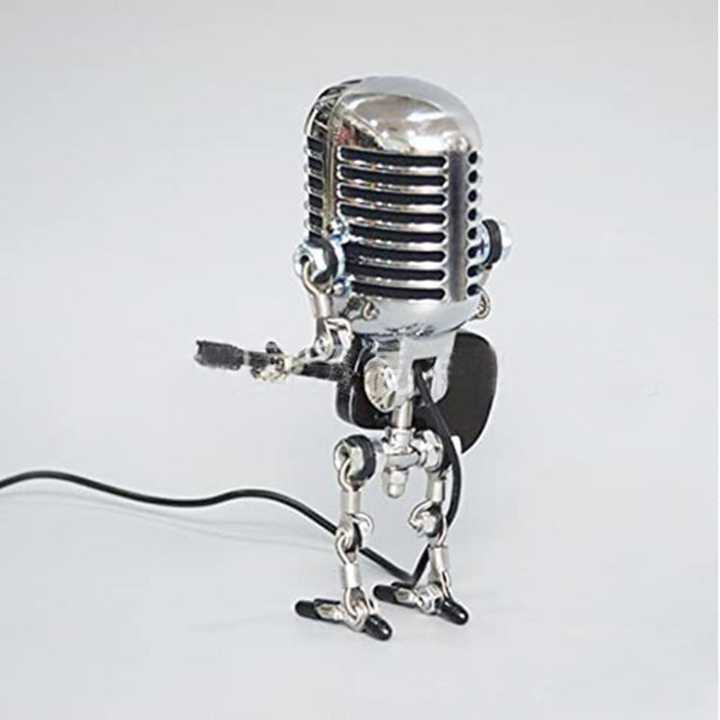 Vintage Design Mikrofon Robot Dekorasjon