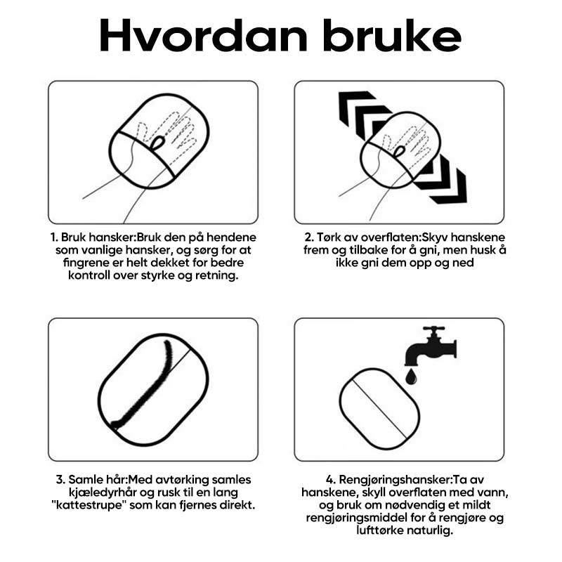 Hansker for Fjerning av Kjæledyrhår