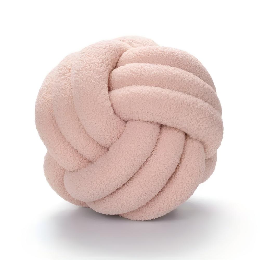 Knyttet pute i bouclé