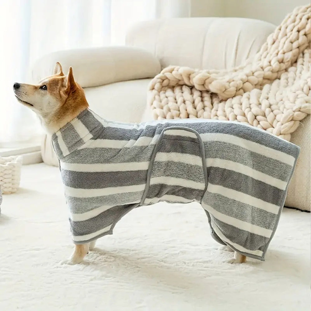 Skånsom tørkekåpe til hunden