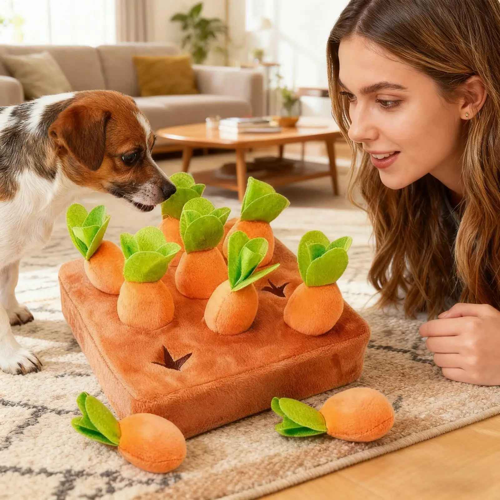DogFri™ SniffingBoard: Premium Interaktiv Gulrot Puslespill Snusing Brett