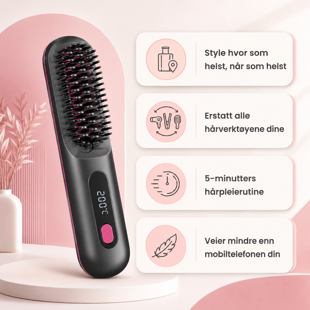 HeatBrush™ | Salonblødt hår når som helst, hvor som helst